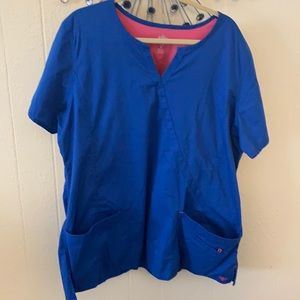 Couture blue scrub top